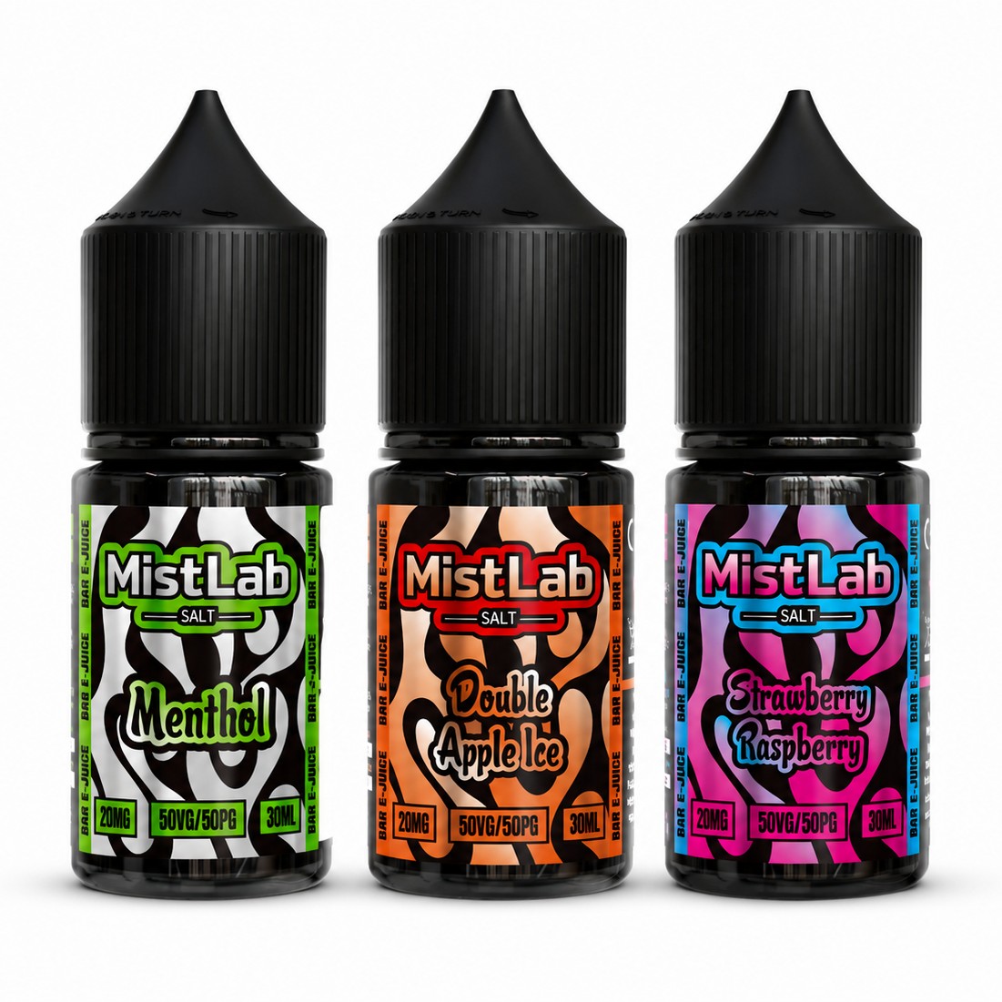 MistLab 30ml 20mg E-Liquid Vape Juice – Multi Flavors, Smooth Throat Hit