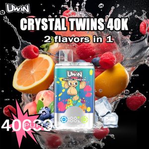 Uwin Twins Crystal 40K Disposable Vape – 40,000 Puffs Double-Flavor, Long-Lasting Vape