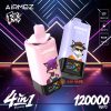 Airmez FOX 4-IN-1 120K – 120,000 Puffs, 60ml Capacity, 850mAh Rechargeable