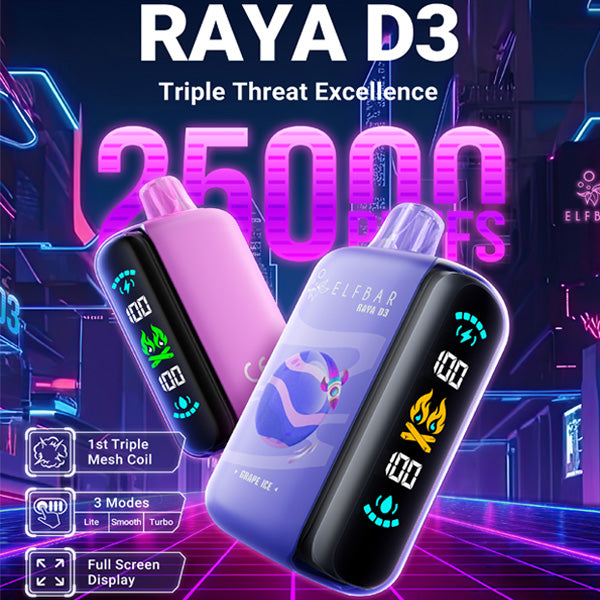 Elfbar Raya D3: Experience 25,000 Puffs of Pure Vaping Pleasure