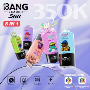 Bang Leader 8in1 Puff 350K Disposable Vape – 350000 Puffs Long Lasting Rechargeable Vape