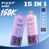 Fizzy 150K Disposable Vape – 150000 Puffs 15-in-1 Multi-Flavor 4-Pod Smart Display Rechargeable EU Warehouse