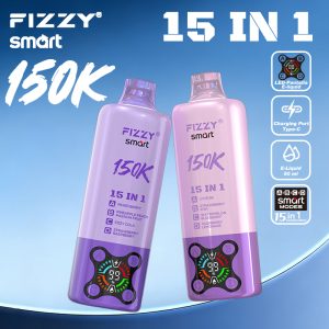 Fizzy 150K Disposable Vape – 150000 Puffs 15-in-1 Multi-Flavor 4-Pod Smart Display Rechargeable EU Warehouse