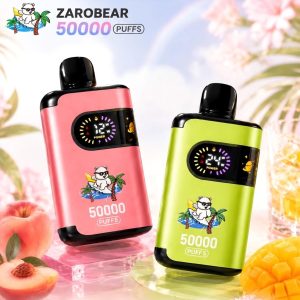 Zarobear 50K Disposable Vape – 50000 Puffs Adjustable Airflow & Voltage Type-C EU Warehouse Shipping