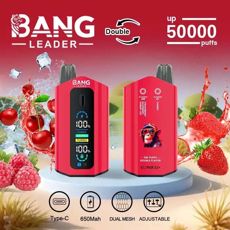 Bang Leader 50K Puffs Disposable Vape | Smart LED Display Vape with Dual Flavor & Factory Price