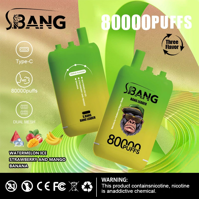 Bang Leader 80K Puffs Vape | Rechargeable Disposable Vape with Triple Flavor, Ultra Large Capacity & Factory Direct Wholesale
