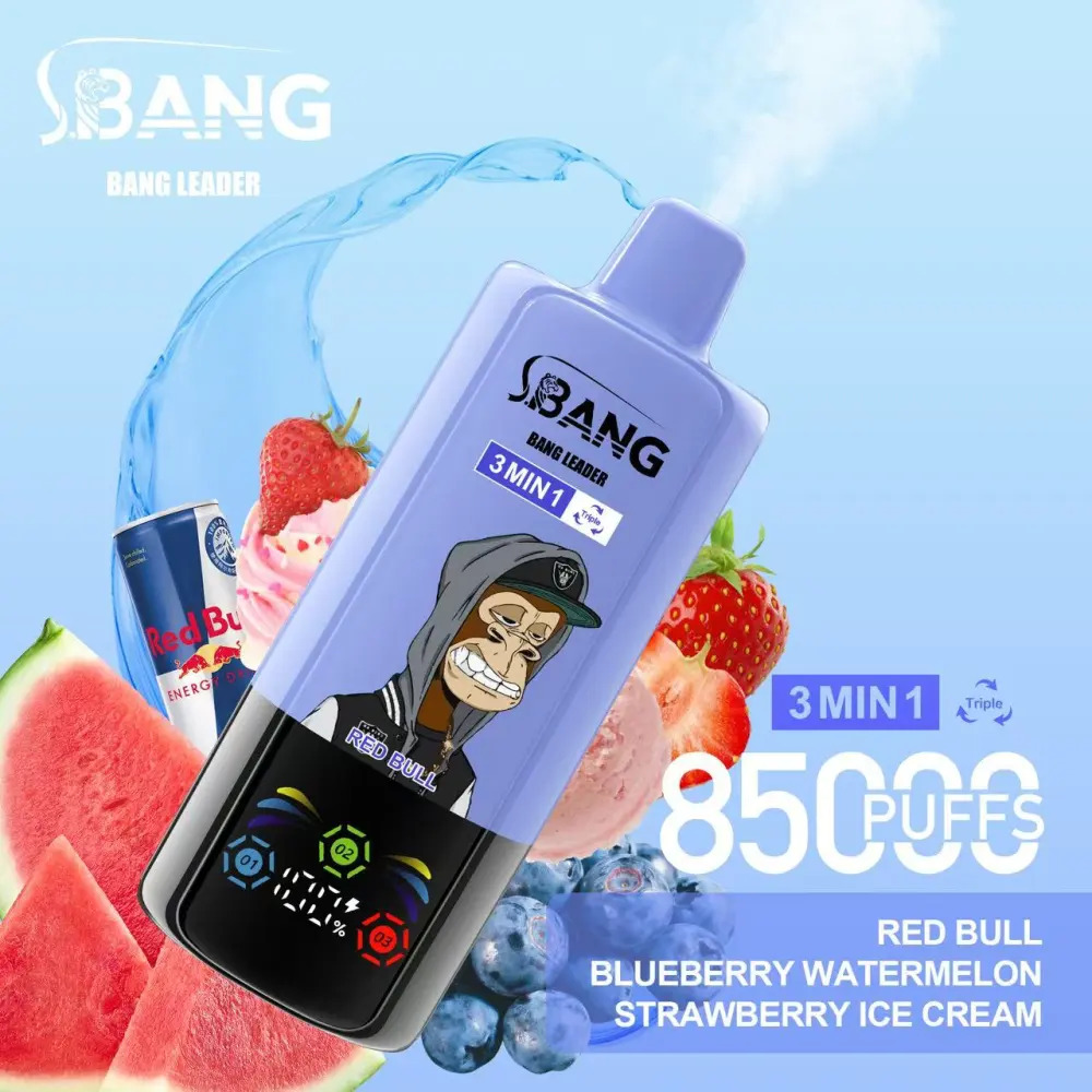 Bang Leader 85K Puffs Vape 3 IN 1 | Smart Rechargeable Disposable Vape with Triple Flavor & Wholesale Price