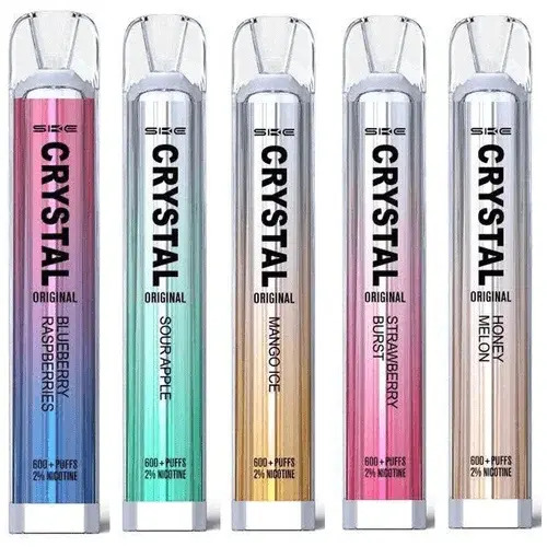 SKE Crystal Bar 600 Puffs Vape | TPD Compliant Replaceable Pod Device with Mesh Coil, Rich Flavors & Wholesale Price