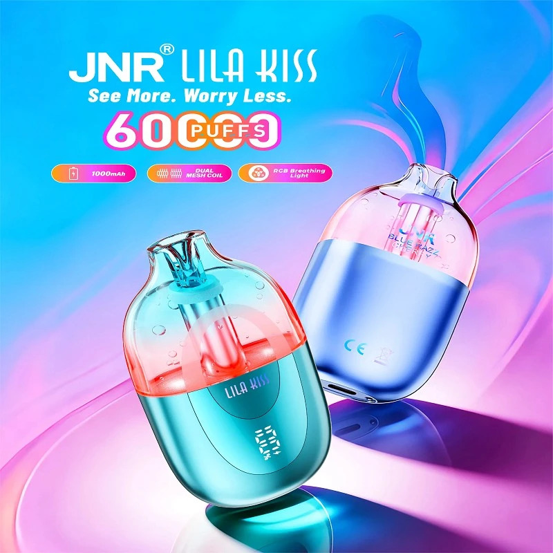 JNR Lila Kiss 60K Vape Wholesale | Hot Selling 60000 Puffs Disposable Vape with 24ml E-Liquid, 15+ Flavors & Factory Price