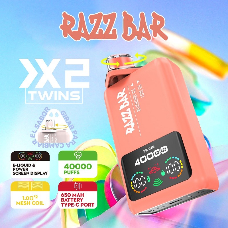 Razz Bar 40K Puffs Vape | Hot Selling Rechargeable Disposable Vape with Dual Flavor System, Premium Taste | EU Warehouse Shipping & 3-7 Days Delivery