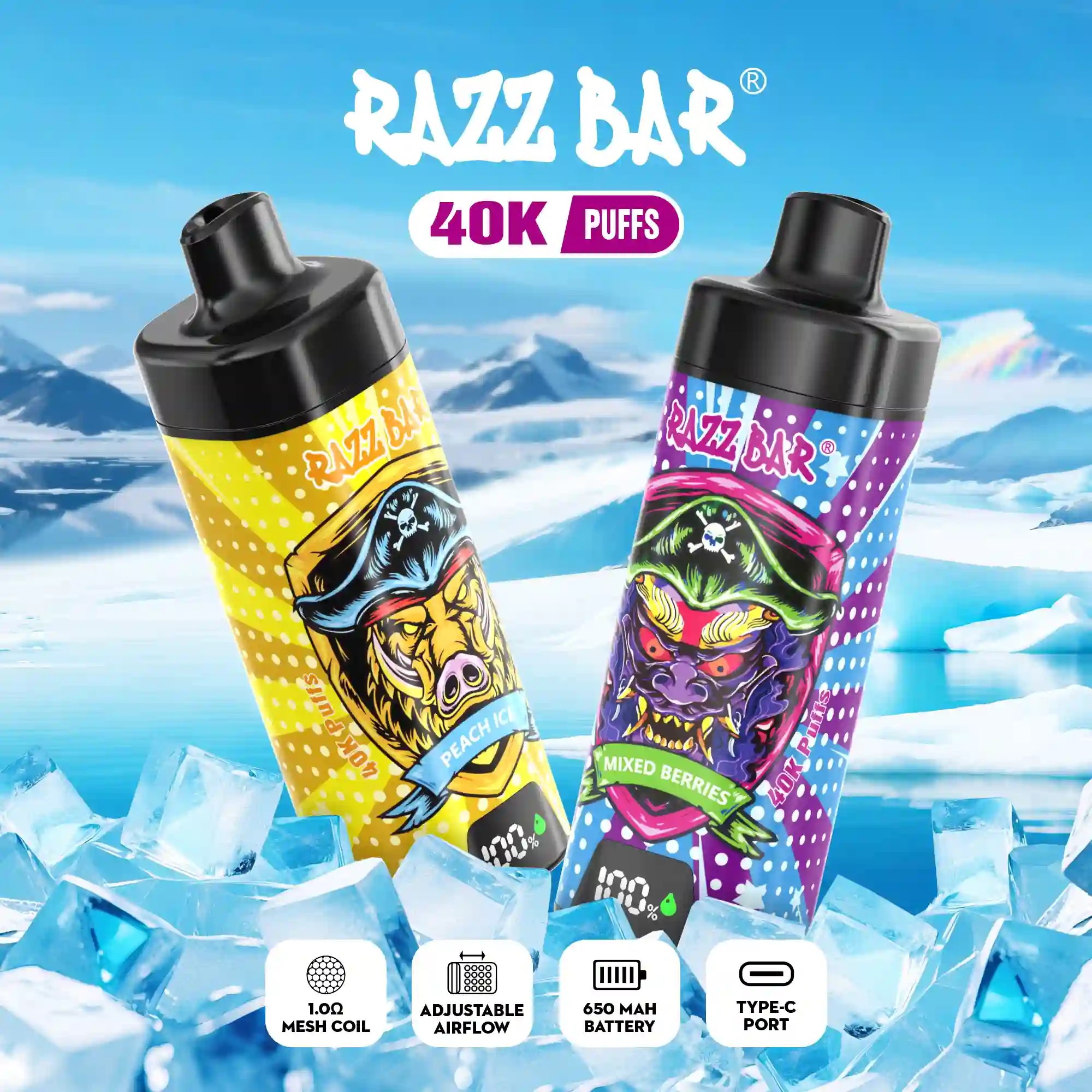 Razz Bar 40K Vape Wholesale | Hot Selling 40000 Puff Disposable Vape with Multiple Flavors & Premium Performance